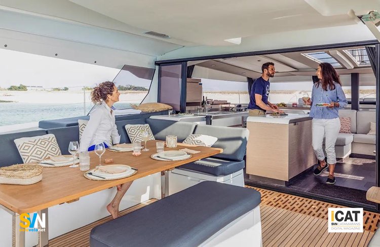 Fountaine Pajot - Aura 51, tavolo a poppa