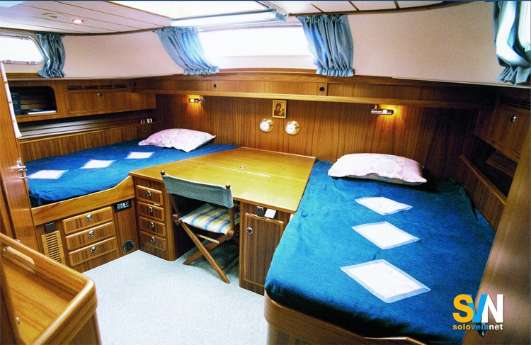Hallberg Rassy 62, la cabina di poppa