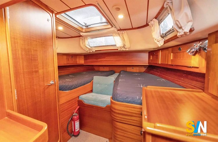 Hallberg Rassy 42, la cabina di poppa