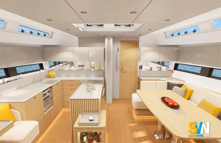 Hanse 590, la dinette
