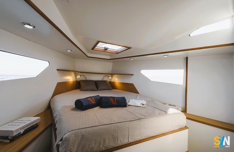La cabina di prua del Veja 43