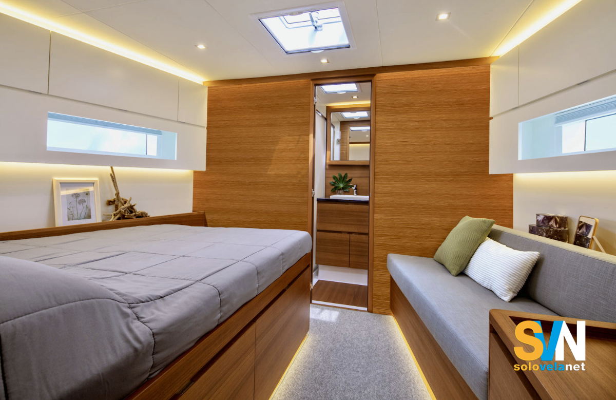 La cabina di prua del Solaris 60