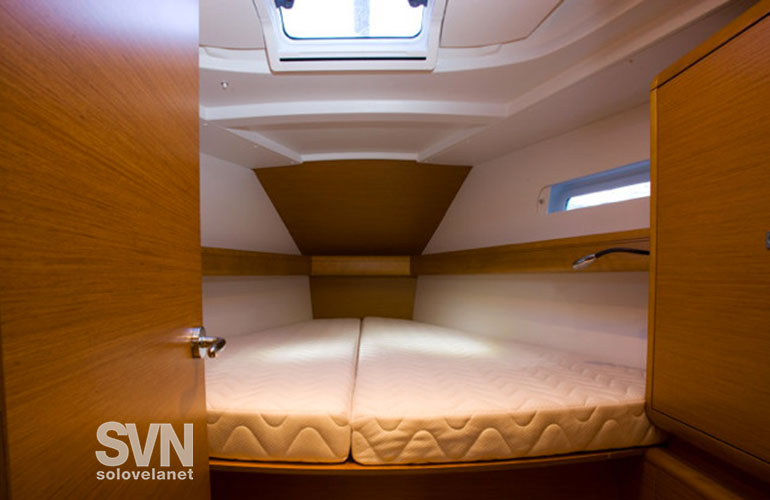 La cabina di prua nella versione a 4 cabine