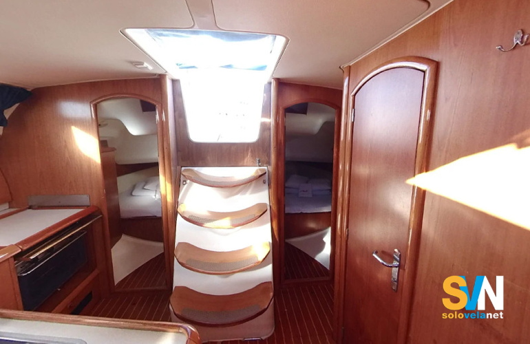 Uno scorcio sulle due cabine di poppa del Sun Odyssey 40