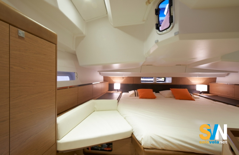 La cabina di poppa del Sun Odyssey 41 DS