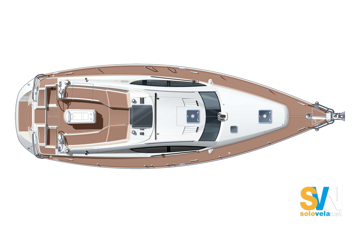 Il piano di coperta del Sun Odyssey 45 DS