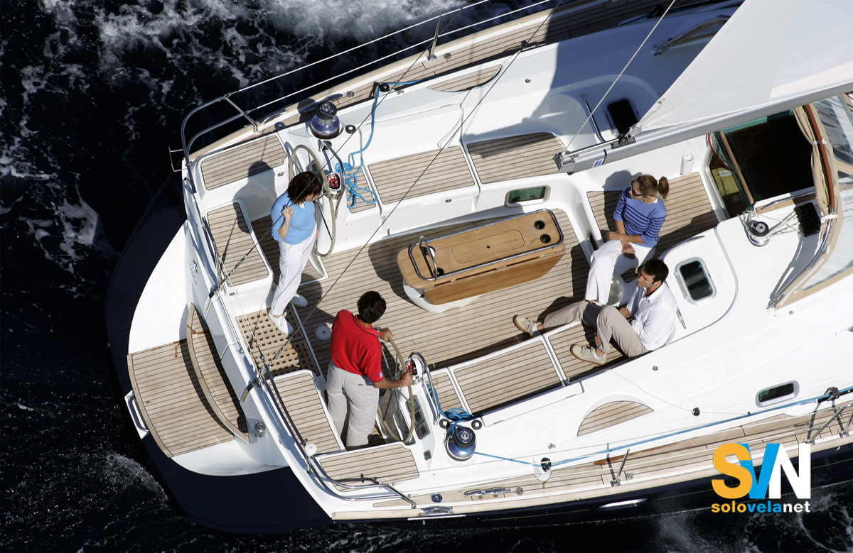 Il pozzetto del Sun Odyssey 49 DS visto dall'alto
