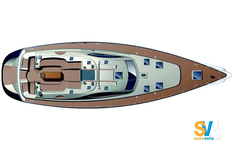 Il piano di coperta del Sun Odyssey 54 DS