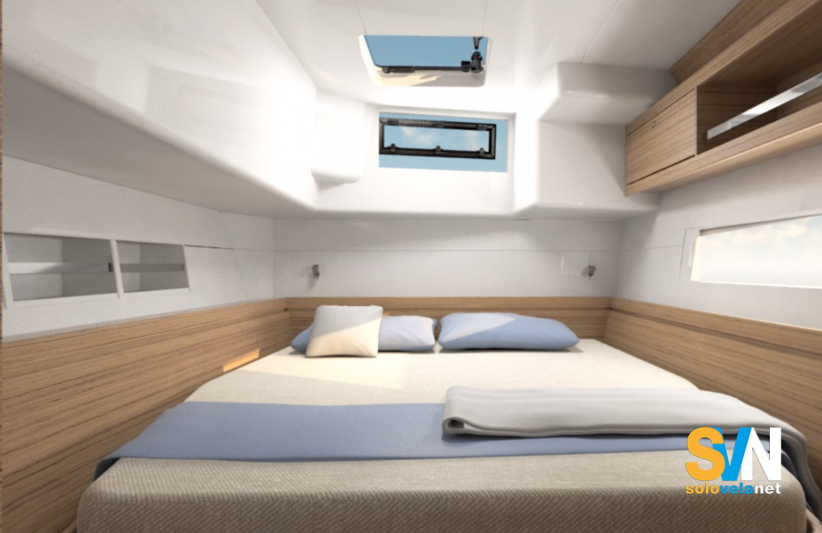 Una delle cabine del Dufour Catamarans 48