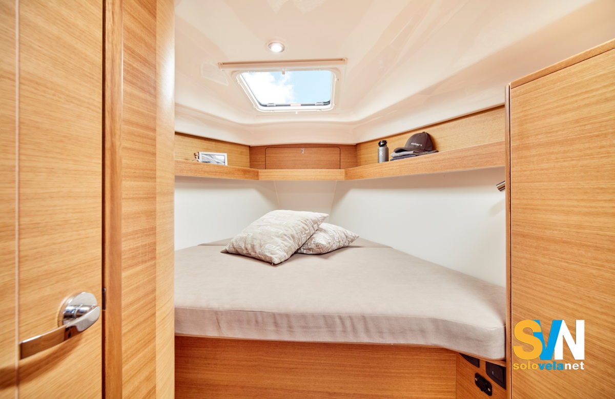 La cabina di prua dell'Impression 40.1