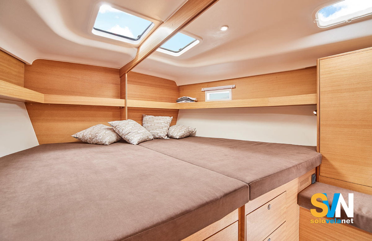 La cabina di prua dell'Impression 50.1