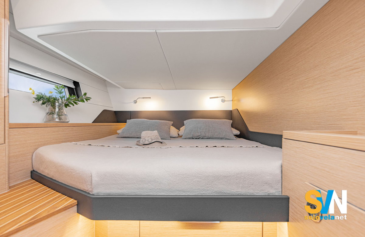 Una delle cabine di poppa dell'Hanse 460