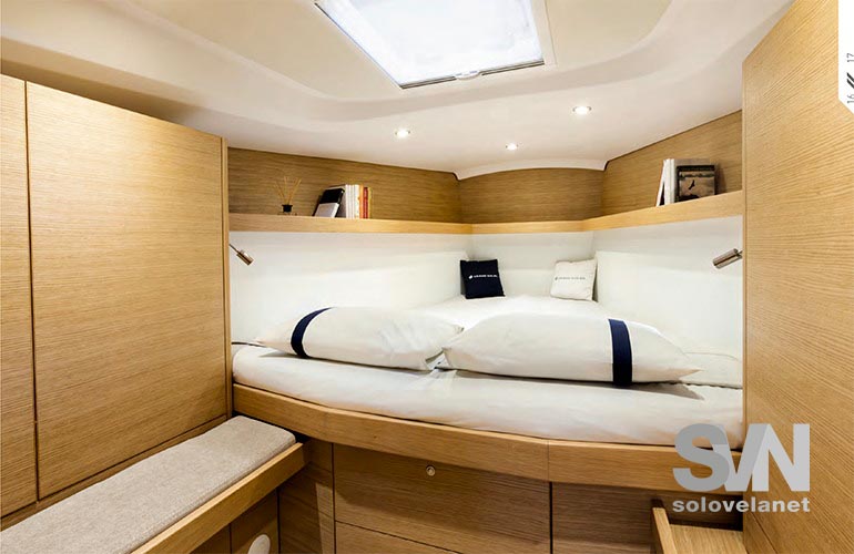 Grand Soleil 39 new, la cabina di prua