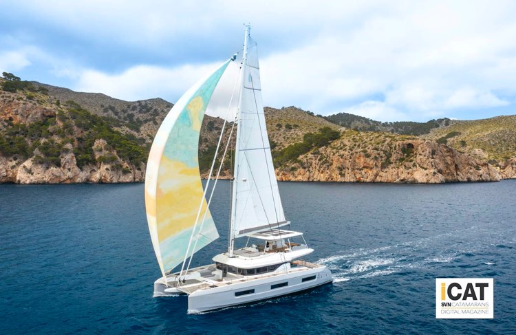 Lagoon 60, in navigazion econ il gennaker