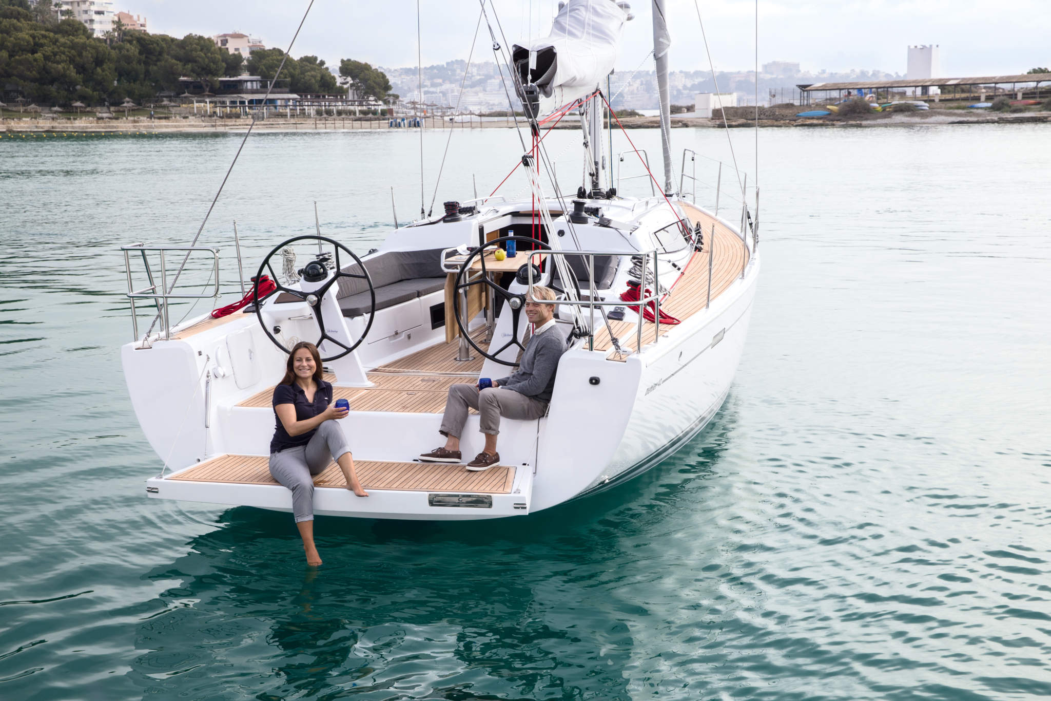 Dehler 42 -  la poppa aperta tipica di questa generazione di barche