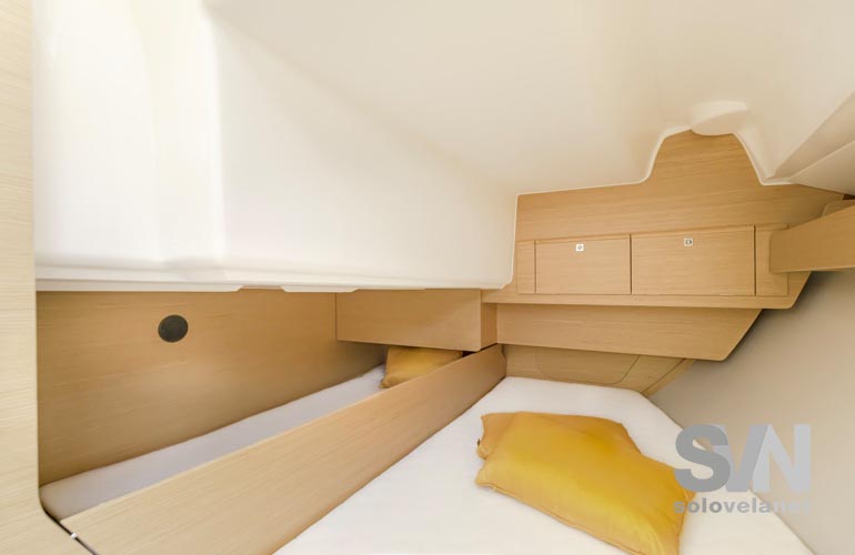 Dufour 360 GL, la cabina di poppa