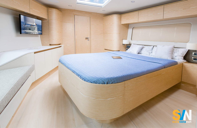 Hanse 675 : la cabina armatoriale
