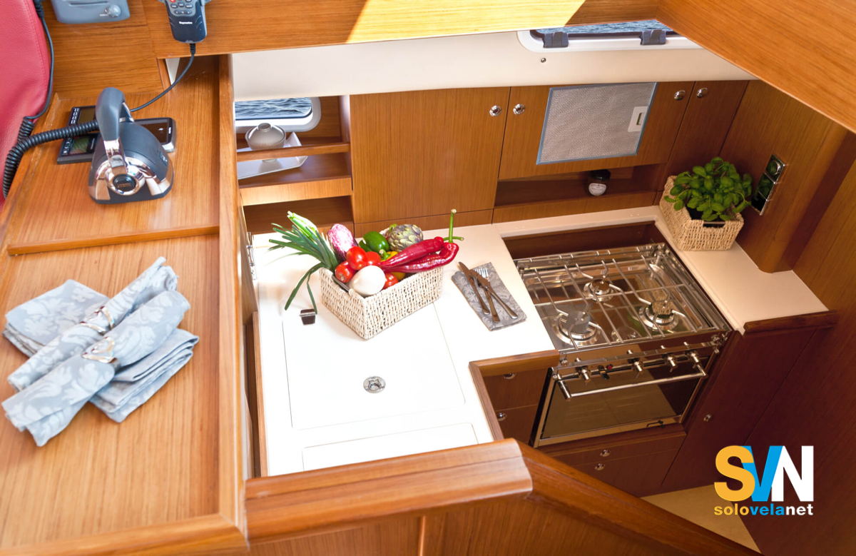La cucina in versione opzionale, sottocoperta