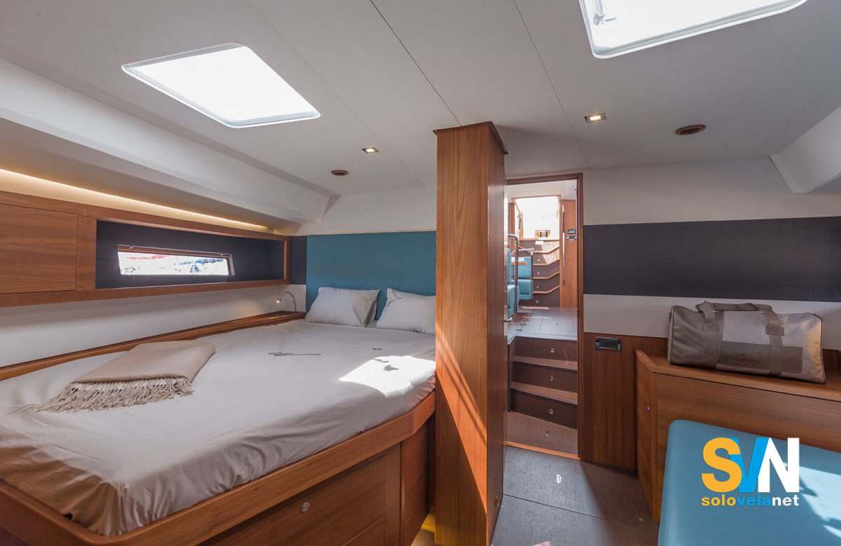 Cabina di prua armatoriale del Pilot Salonn 58