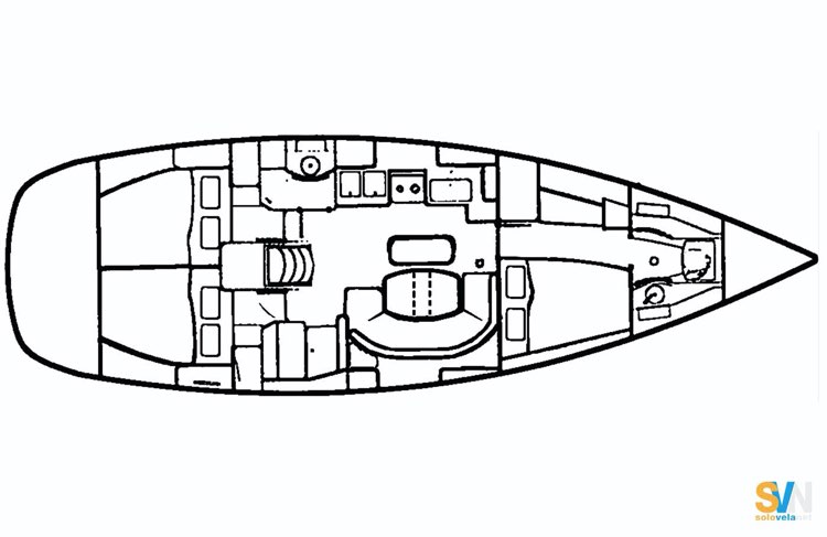 La planimetria dell'Oceanis 411