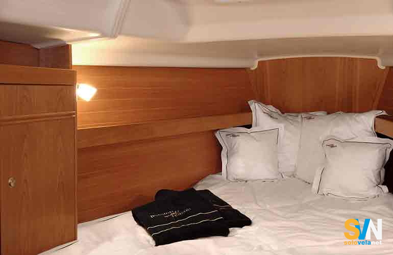 Dehler 39 SQ, la cabina di prua