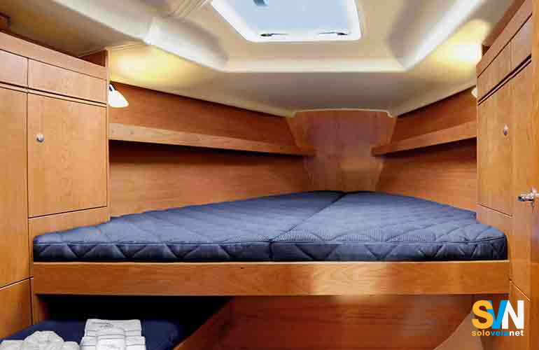 Dehler 39 SQ, la cabina di prua