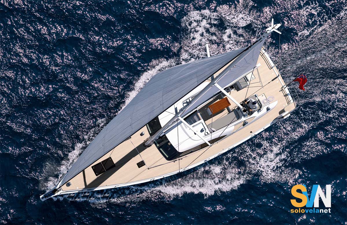 Oyster 495, la barca vista dall'alto