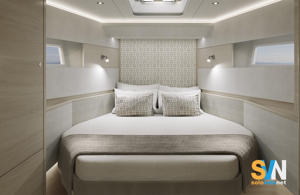 Oyster 495, la cabina di prua