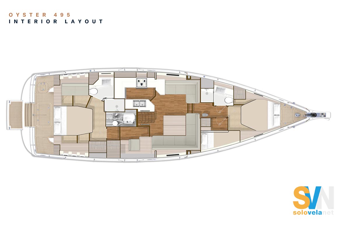 Il layout dell'Oyster 495