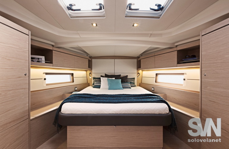 Oceanis 46.1, la cabina di prua