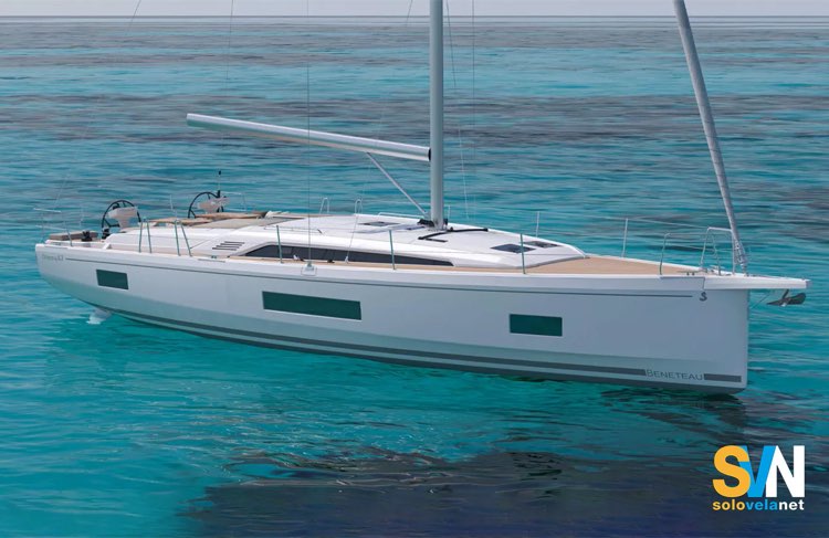 L’Oceanis 47, è particolarmente elegante grazie alla prua alta e la linea di coperta che scende decisamente verso poppa. Anche questa, come il suo predecessore, riporta il grande spigolo in carena che si accentua a prua