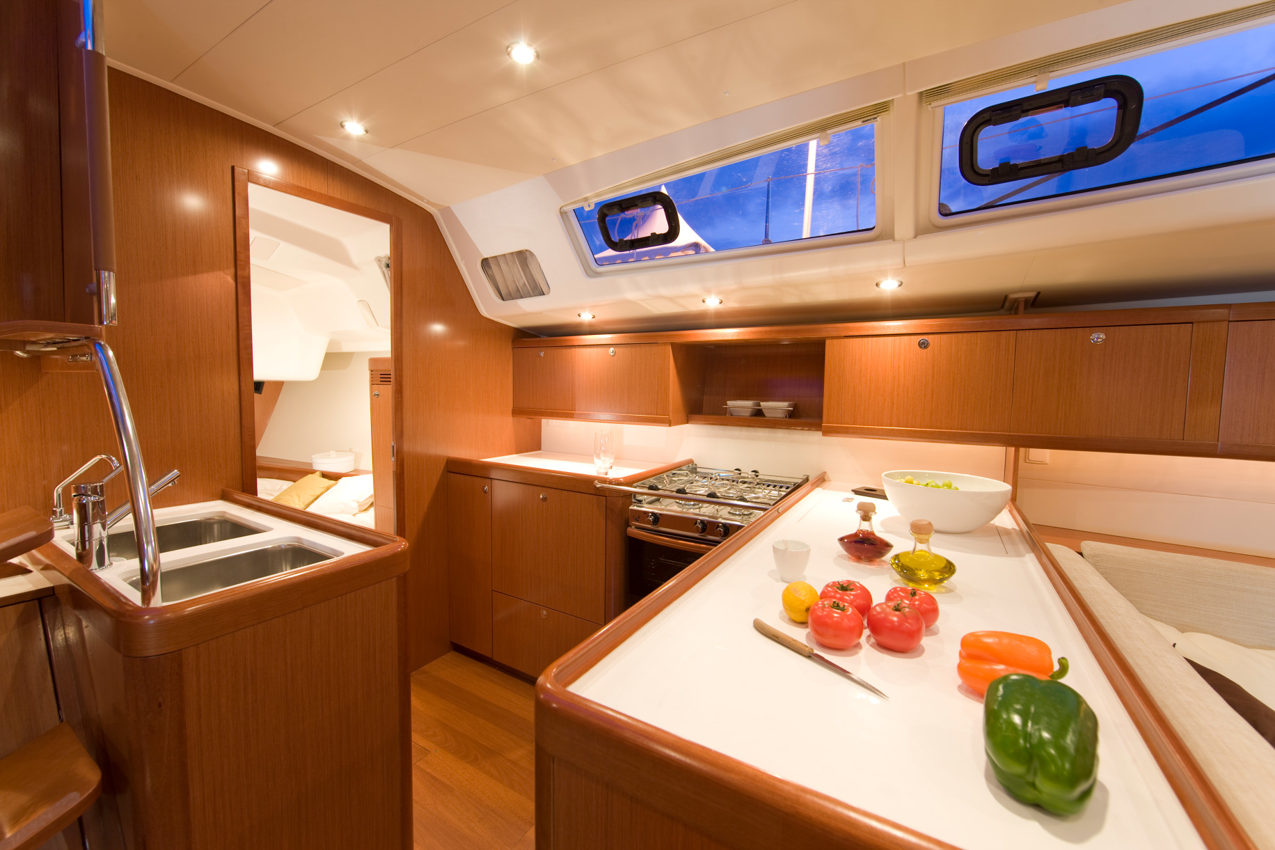 Oceanis 54, la cucina