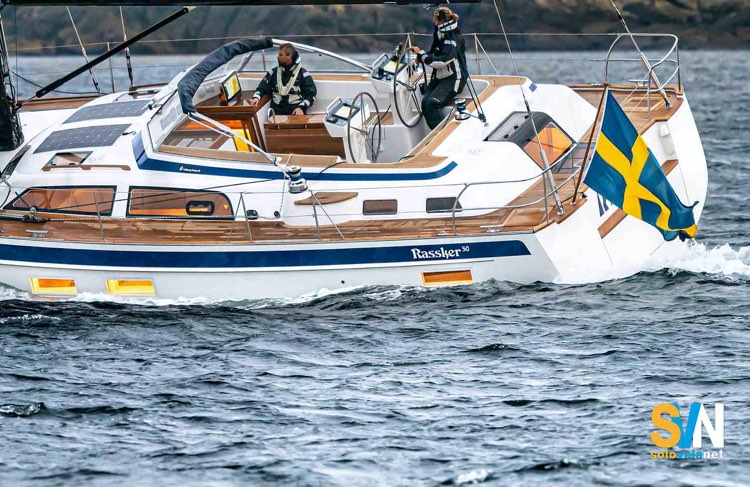La poppa dell'Hallberg Rassy 50