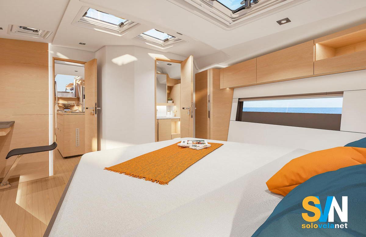 Il rendering di una cabina dell'Hanse 510