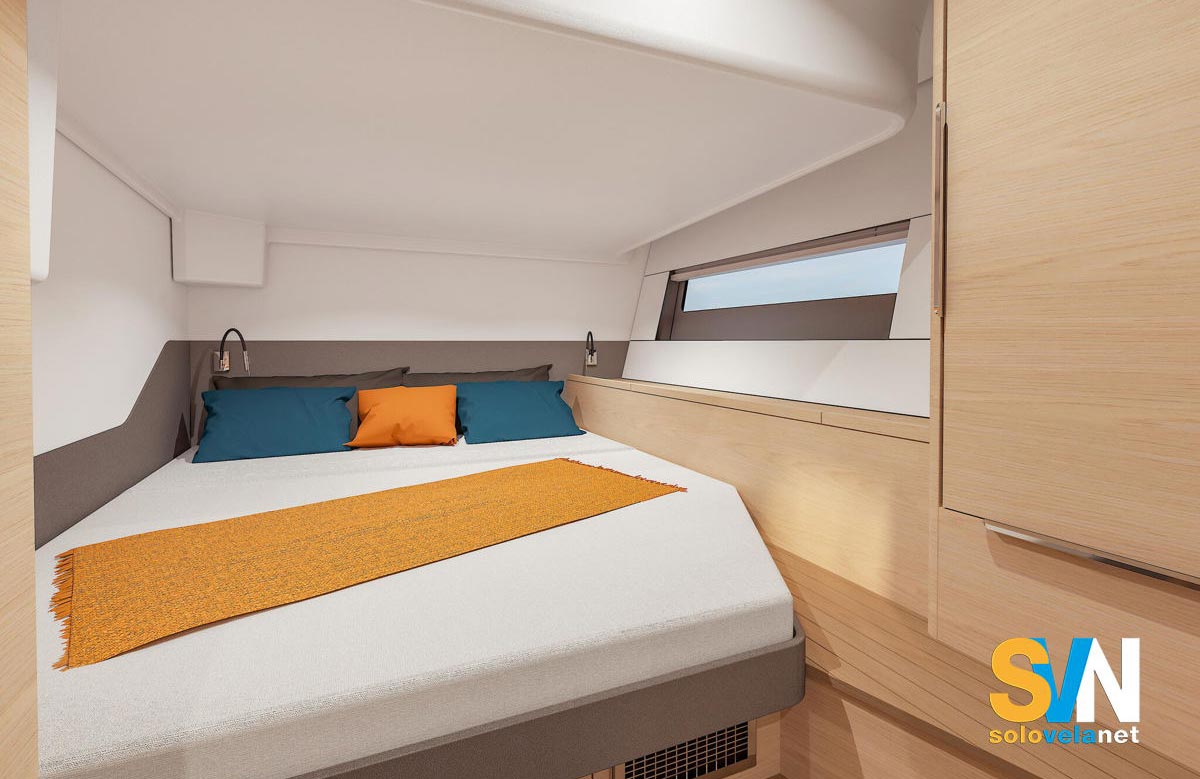 Una cabina di poppa dell'Hanse 510