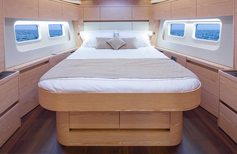 Hanse 588 la cabina di prua