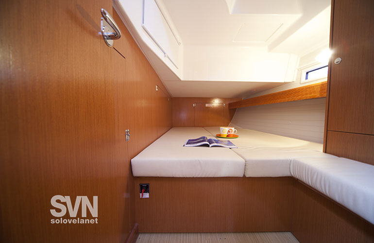 Bavaria 45 Cruiser, una delle cabine gemelle di poppa