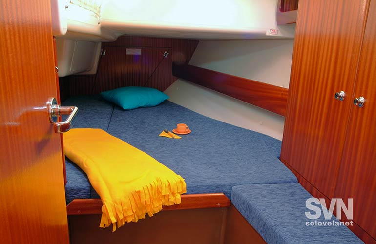 Bavaria 38, la cabina di sinistra di poppa