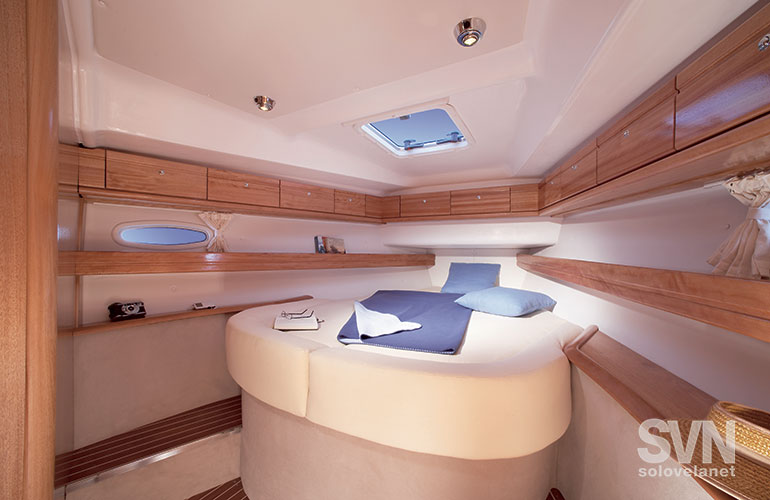 Bavaria 46 Cruiser, la cabina armatoriale di prua