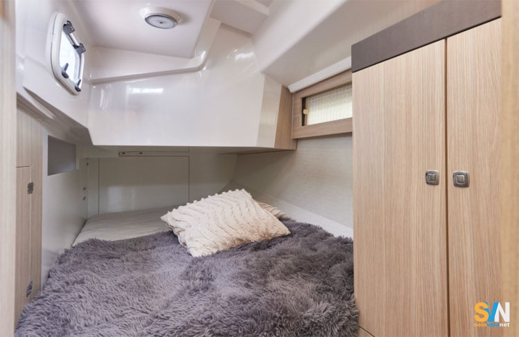 La cbina di poppa del Maxus 35