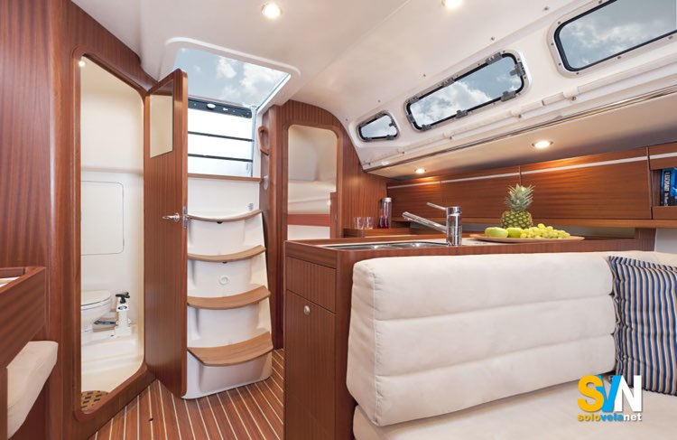 Dehler 35, il bagno di poppa