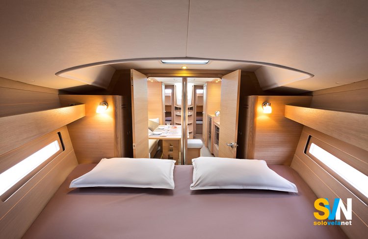 Dufour 382 GL, la cabina di prua