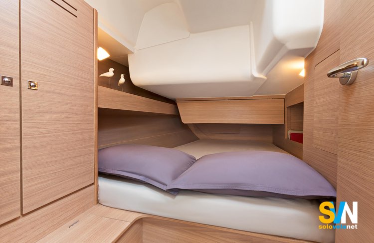 Dufour 382 GL, la cabina di poppa