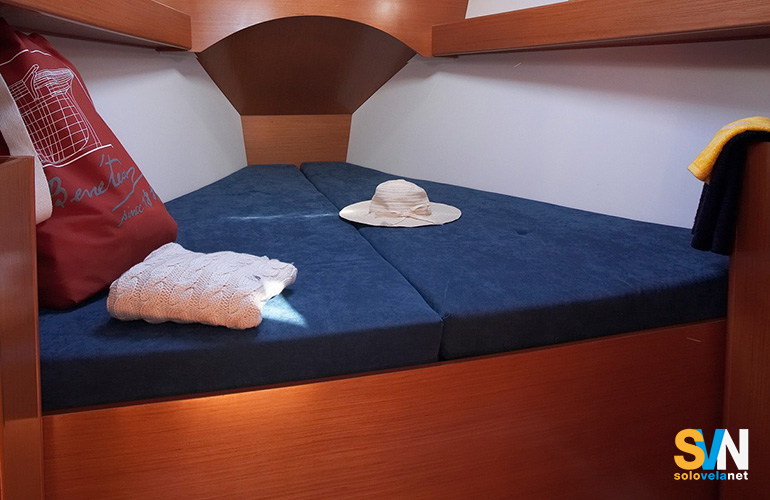 Il Cyclades 39.3, la cabina di prua