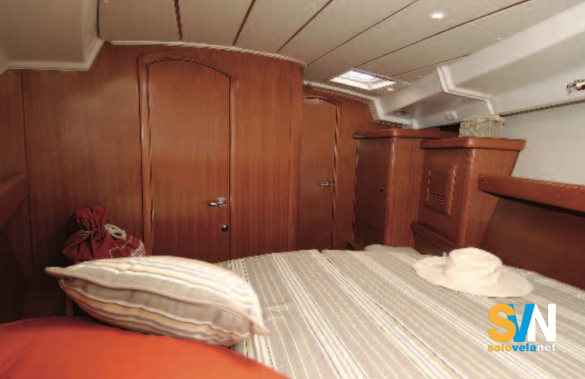 La cabina di poppa dell'Oceanis Clipper 423