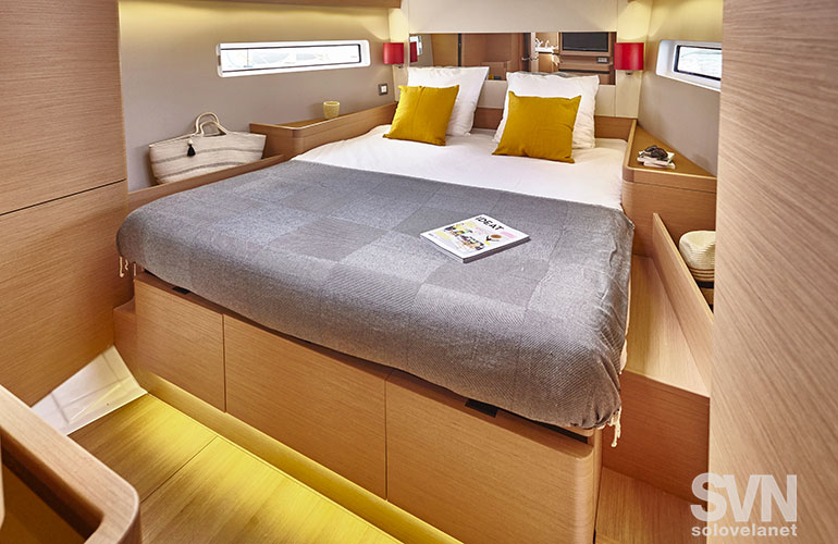 Sun Odyssey 490, la cabina di prua