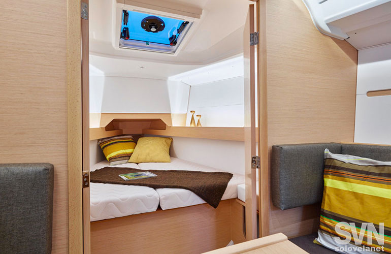 Sun Odyssey 349, la cabina di prua