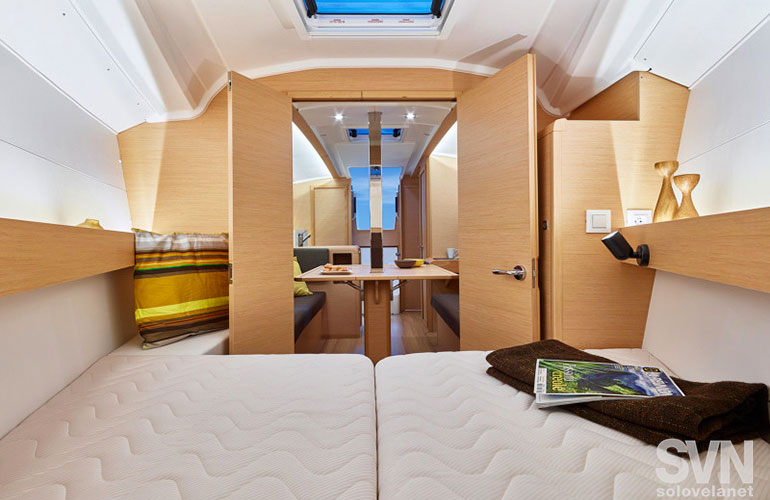 Sun Odyssey 349, la cabina di prua