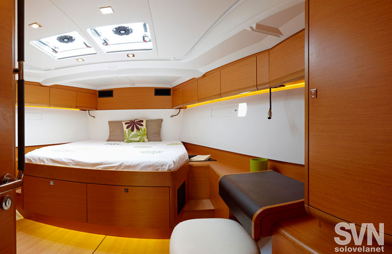 Sun Odyssey 519, la cabina di prua