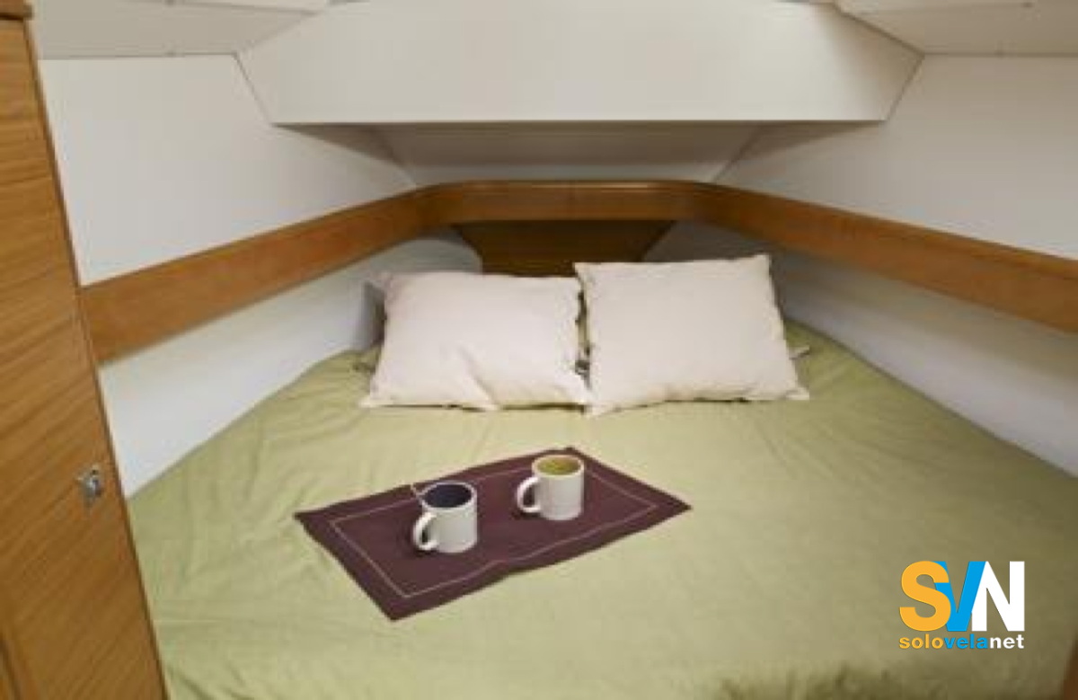 La cabina di prua del Sun Odyssey 36 i